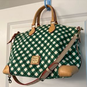 Green and White plaid Dooney and Burke. RARE